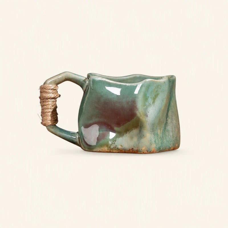 Rope Handle Ceramic Mug