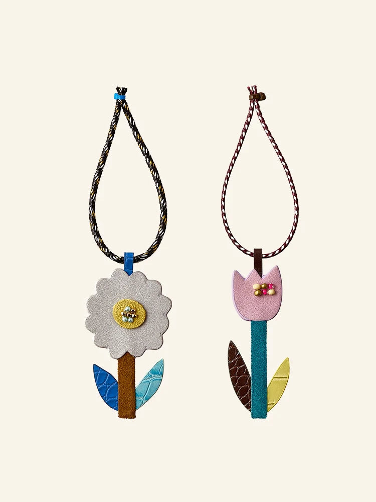 3D Floral Patchwork Leather Charm - TRLab Shop