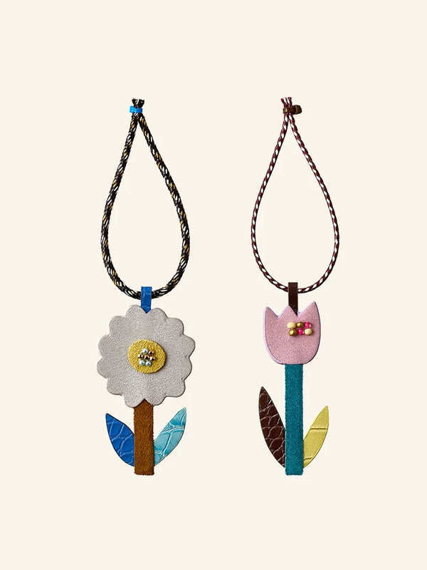 3D Floral Patchwork Leather Charm - TRLab Shop