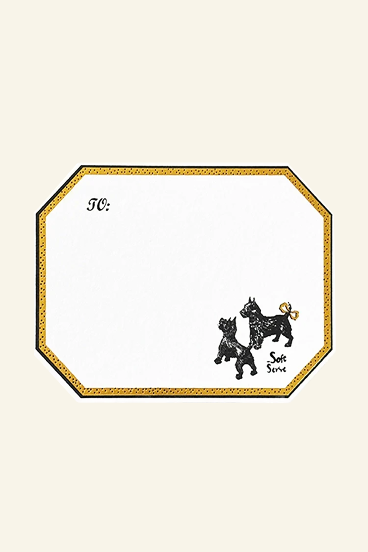 Gold Frame Puppy Greeting Card
