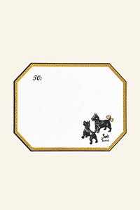 Gold Frame Puppy Greeting Card
