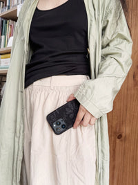 TRLab Shop lace floral textured phone case showcasing intricate floral pattern and delicate lace design on a protective cover