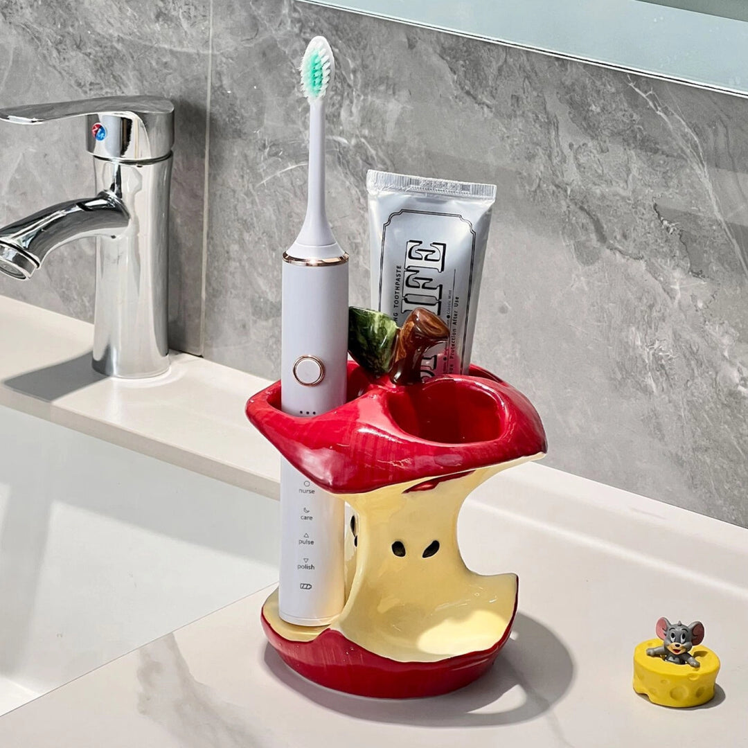 Ceramic Apple Core Toothbrush Holder - TRLab Shop