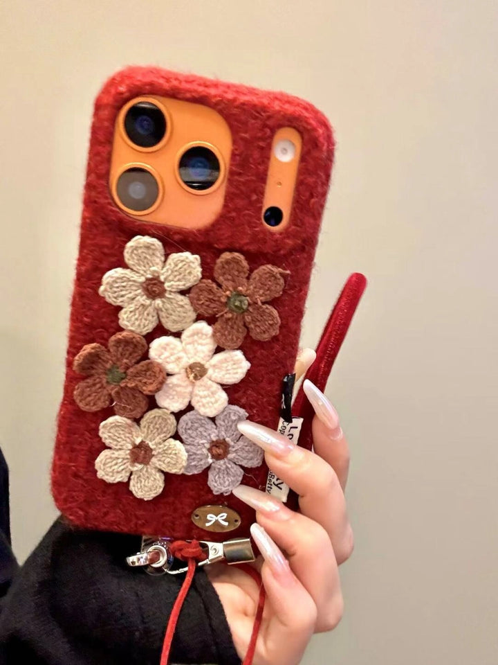 Embroidered Flower Phone Case - TRLab Shop