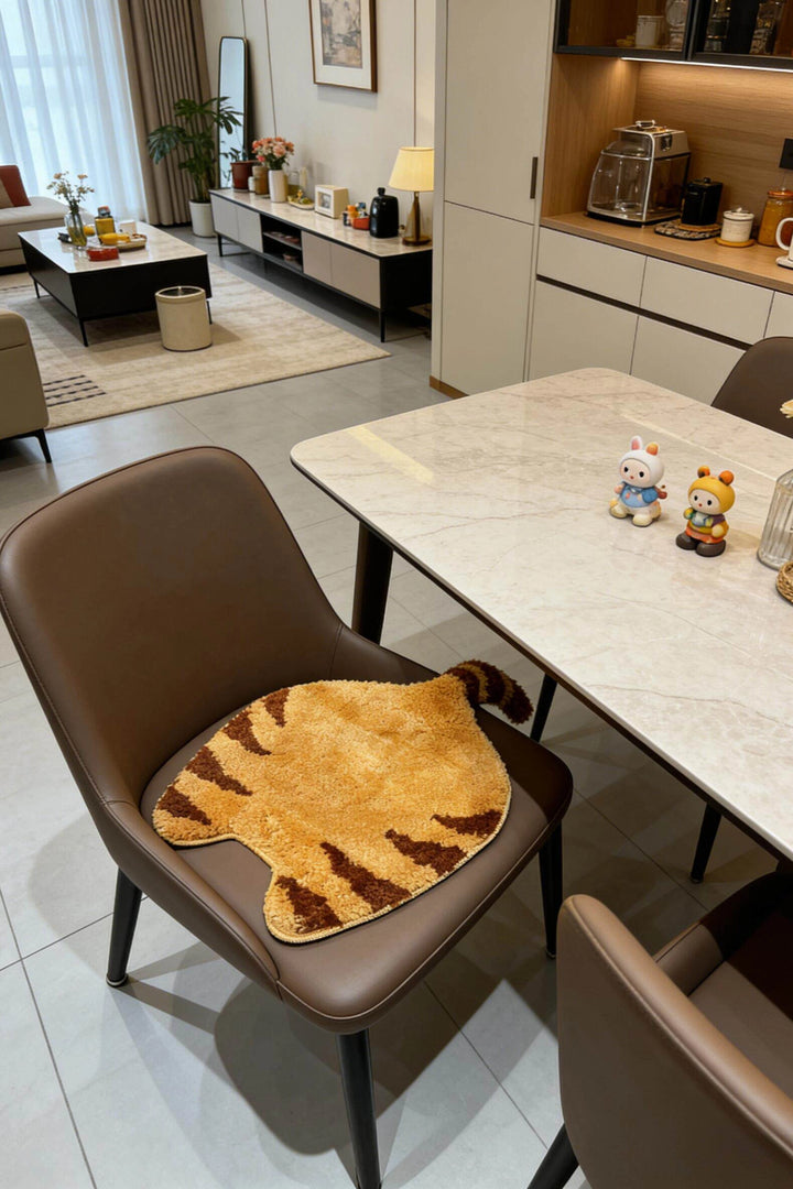 Cat Patterns Flocked Seat Cushion