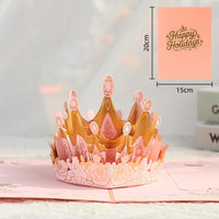 Queen's Crown 3D Pop Up Paper Art Greeting Card