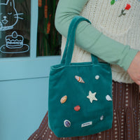 Natural Shell Velvet Handbag