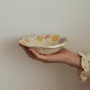 Meadow Fossil Cream Stoneware Serving Bowl