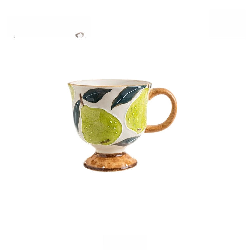 Floral Wildness Embossed Ceramic Cup