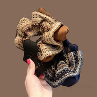 Café au Lait Lace Wavy Hem Scrunchie - TRLab Shop