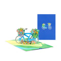 Bicycle in Full Bloom 3D Pop Up Paper Art Greeting Card