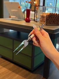 Amber Lime Beads Fruit Fork