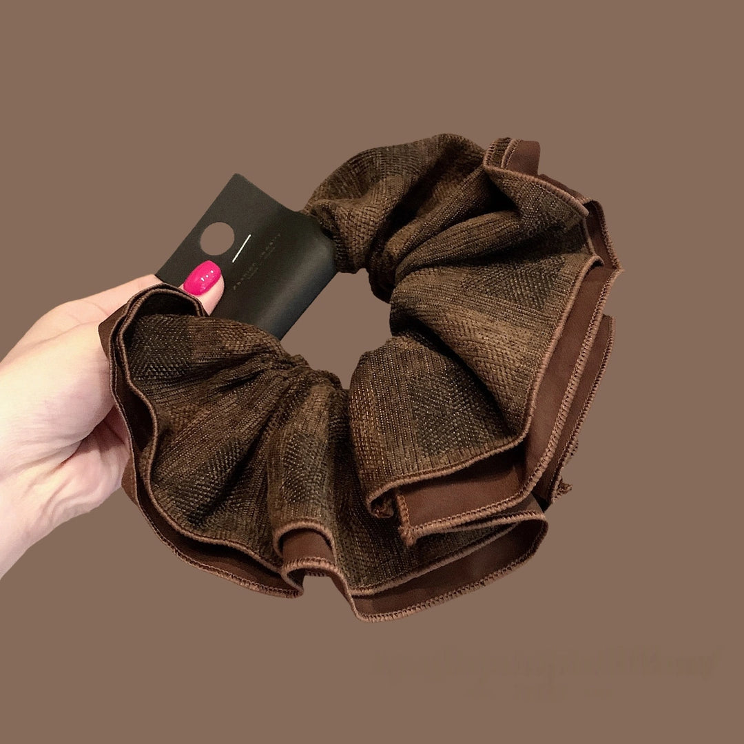 Double Espresso Wavy Hem Scrunchie - TRLab Shop