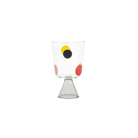 Colorful Polka-Dot Glass Goblet