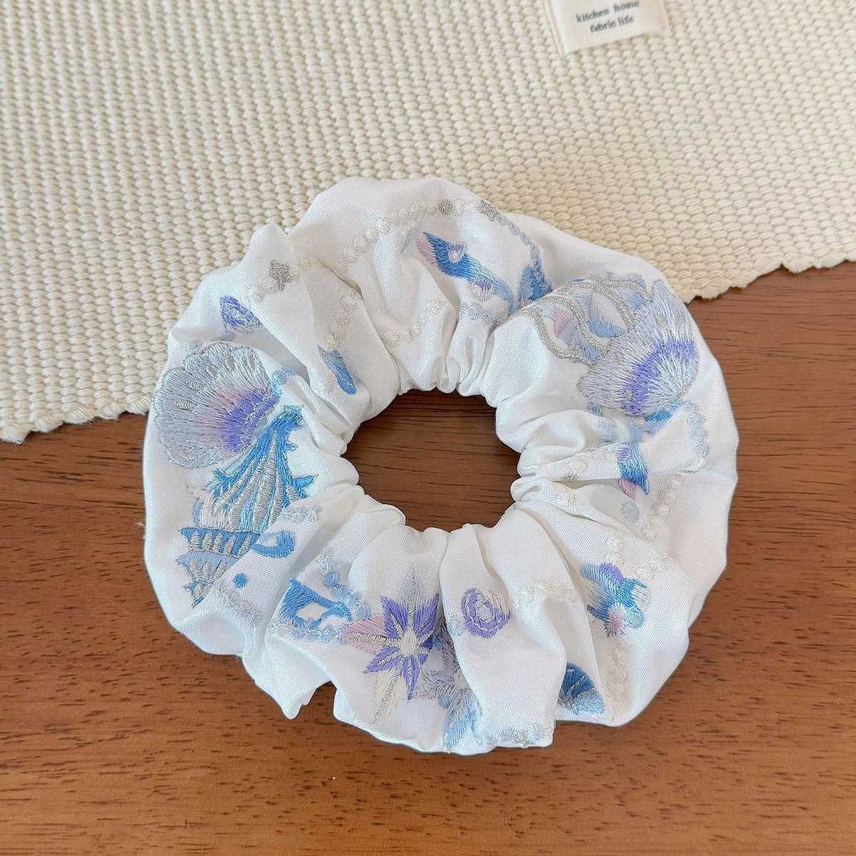 Deep-Sea Alabaster Wavy Hem Scrunchie - TRLab Shop
