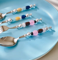 Monet Oil Paintings Beads Stainless Steel Spoon & Fork