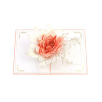 Rose 3D Pop Up Paper Art Greeting Card
