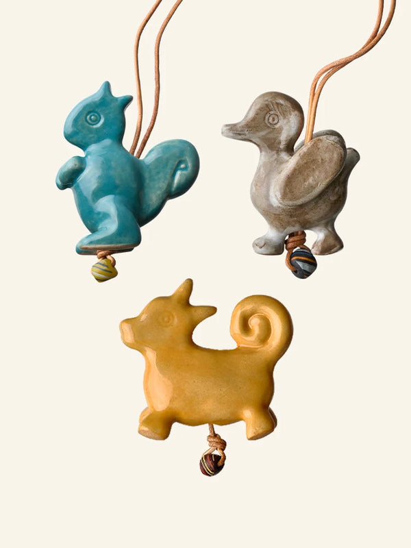 Hand-Painted Animal Ceramic Necklace - TRLab Shop