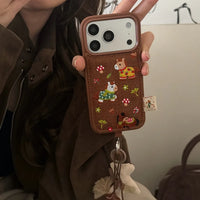 Embroided pony phone case by TRLab Shop featuring colorful pony embroidery on durable protective cover.
