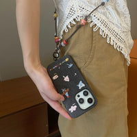Embroidered animal phone case by TRLab Shop featuring colorful stitched animal design on durable protective cover.