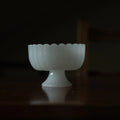 Milky-white glass bowl with smooth rounded edges, perfect for serving or decorative purposes, by TRLab Shop.