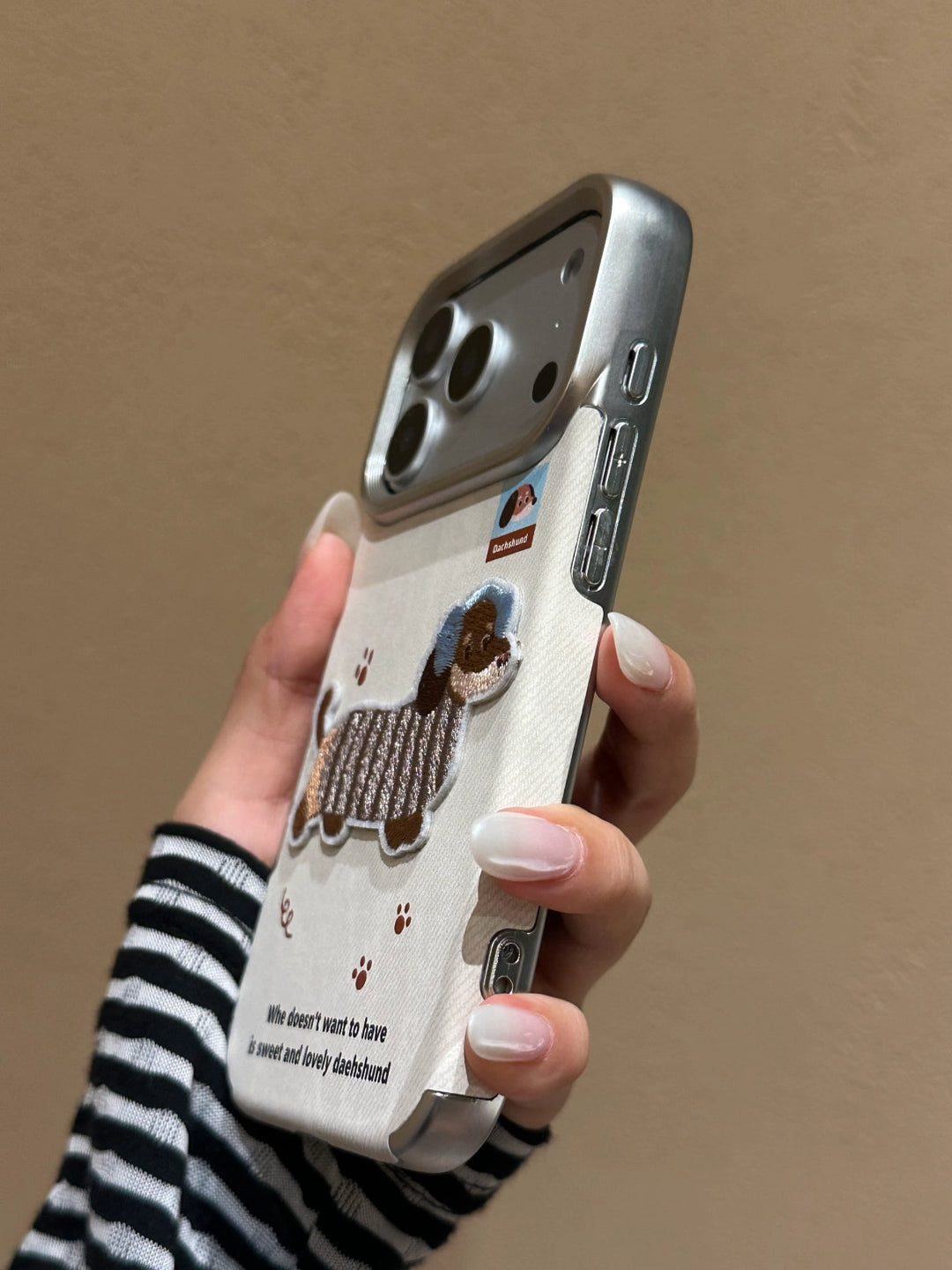 Winter Cowboy Puppy Embroidered Phone Case - TRLab Shop