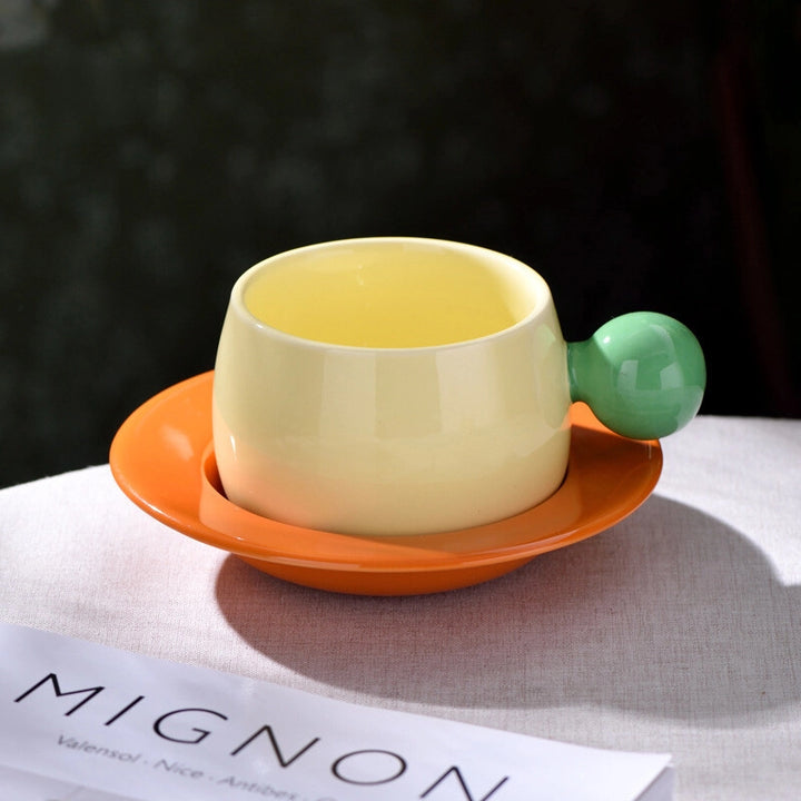 Nordic-Style Ceramic Coffee Cup and Saucer Set - TRLab Shop