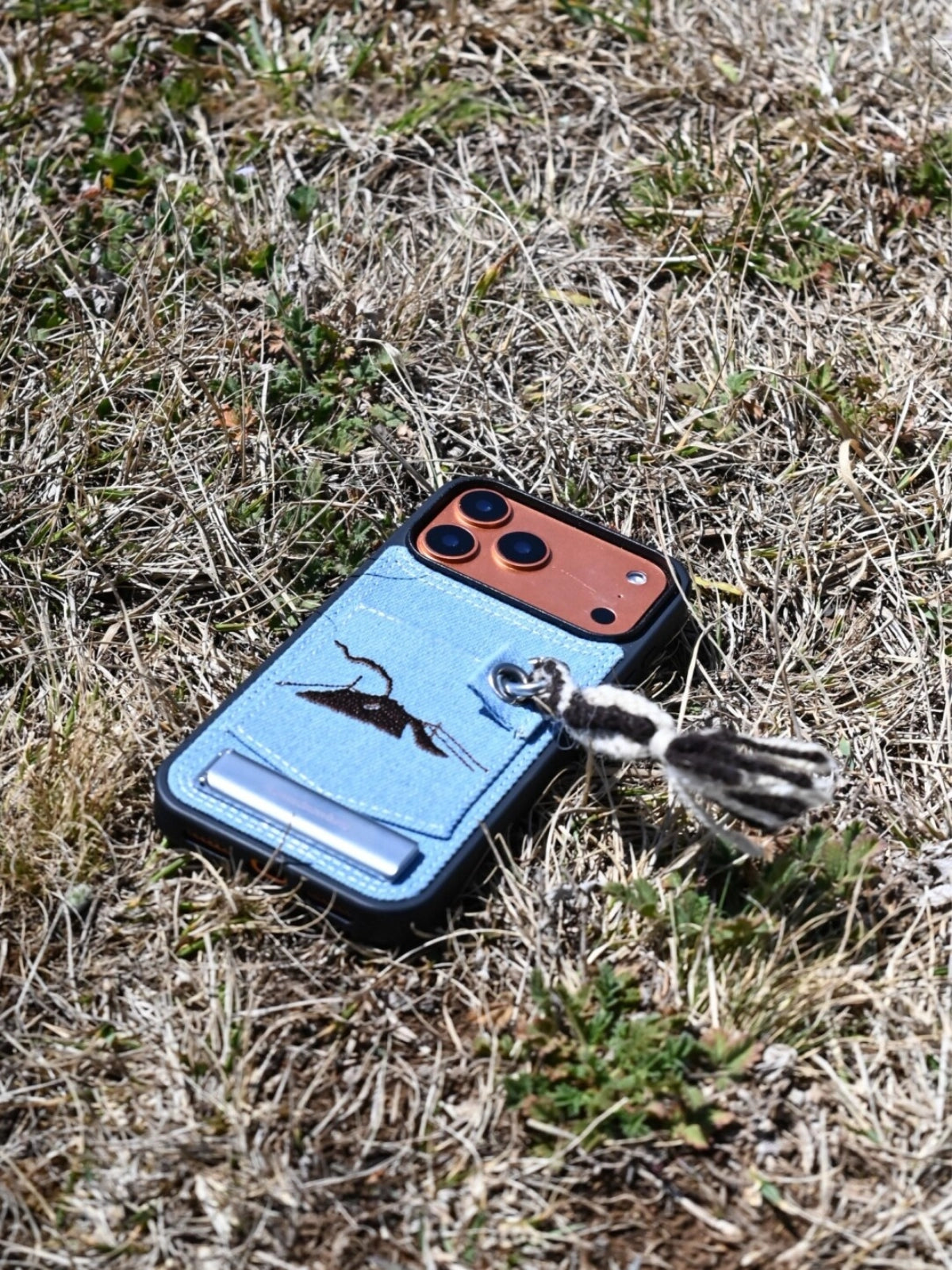 Embroidered Tent Phone Case by TRLab Shop with colorful embroidered tent design on durable protective phone cover.
