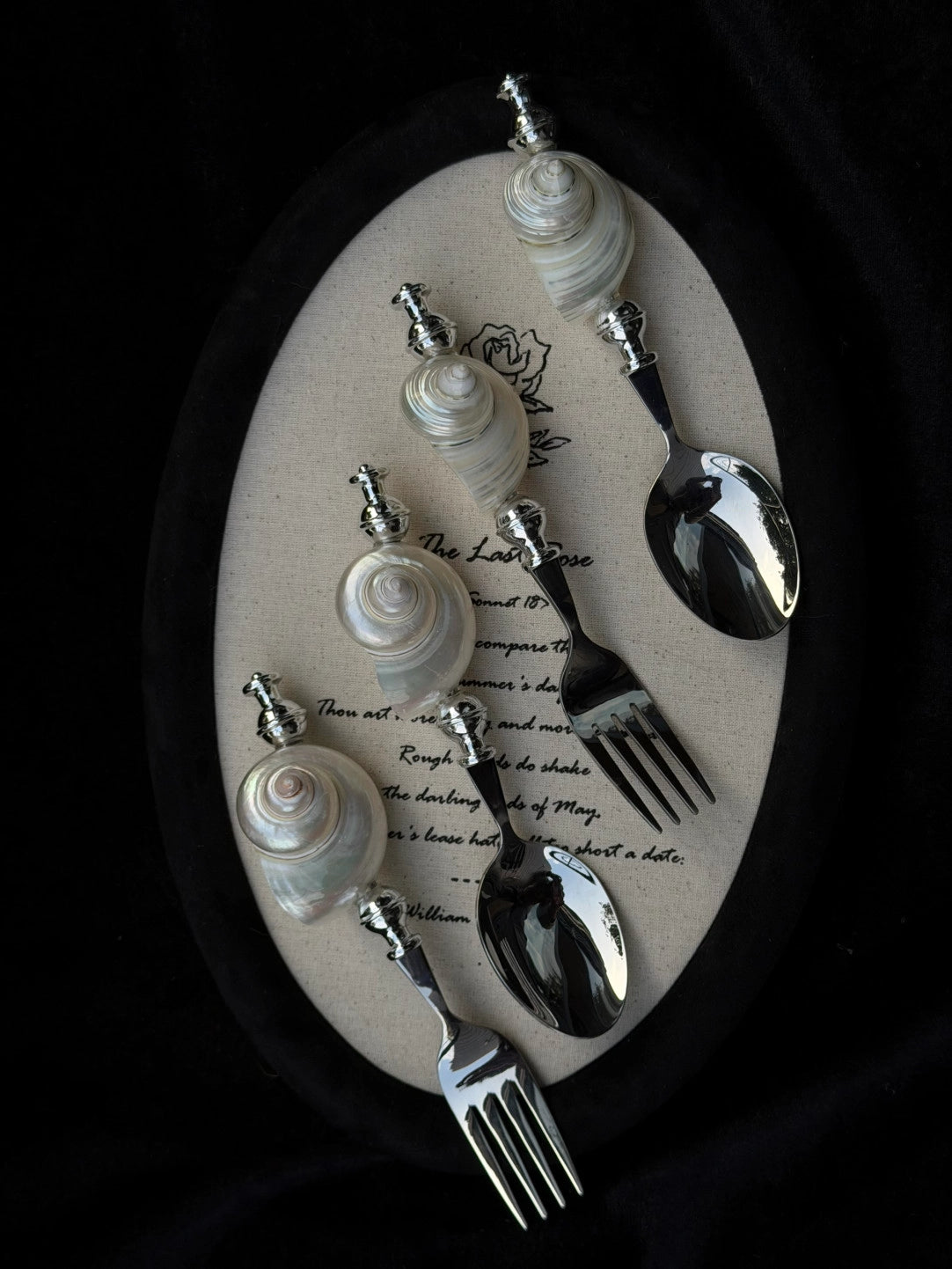 Moonlight Pearl Conch Stainless Steel Spoon & Fork - TRLab Shop