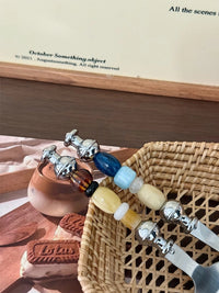 Monet Oil Paintings Beads Stainless Steel Spoon & Fork