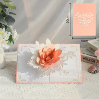 Rose 3D Pop Up Paper Art Greeting Card