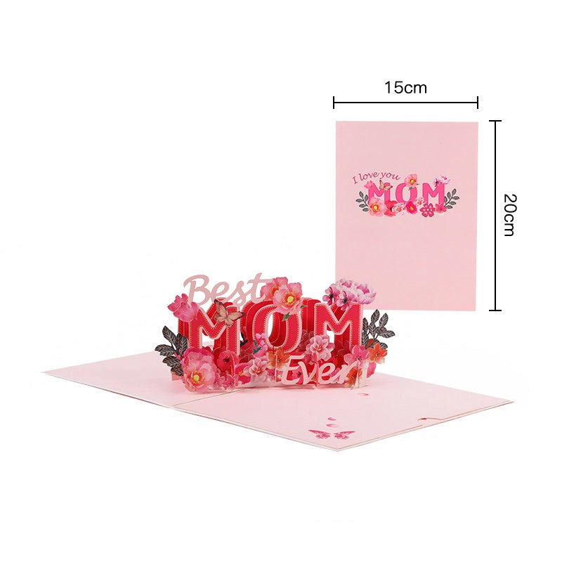 Mother's Day 3D Pop Up Paper Art Greeting Card