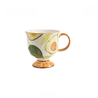 Floral Wildness Embossed Ceramic Cup
