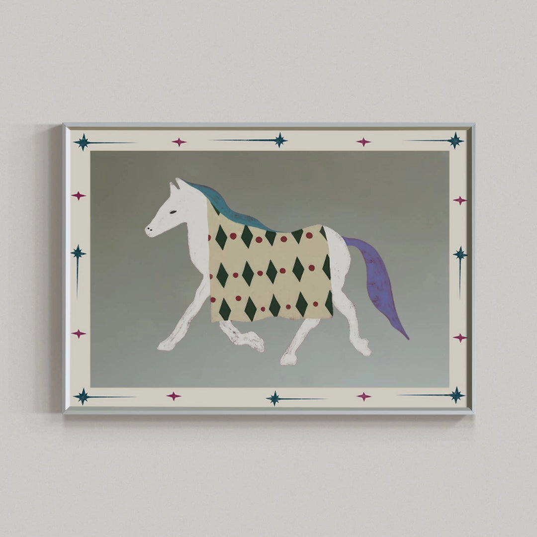 Bauhaus-Style Pony Mirror Wall Art