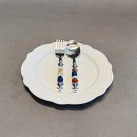 Abyssal Amber Beads Stainless Steel Spoon & Fork