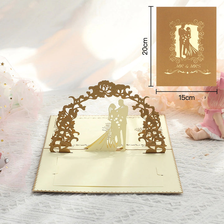3D Pop Up Paper Art Wedding Invitation