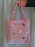 Natural Shell Velvet Handbag