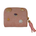 Natural Shell Velour Bag by TRLab Shop with soft velour fabric and shell detail, showcasing its elegant design and textured surface.