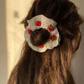 Strawberry Cream Cake Wavy Hem Scrunchie - TRLab Shop