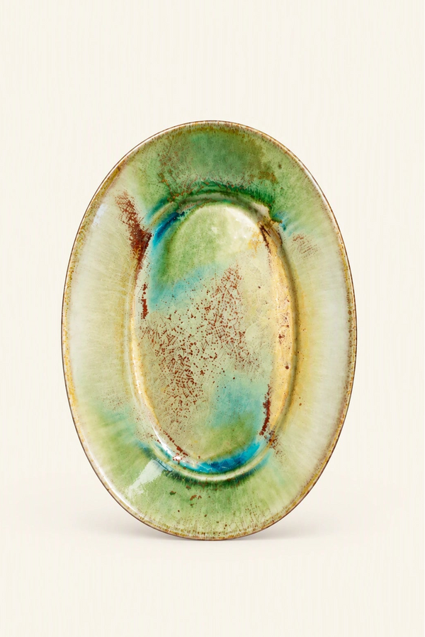 Tide Pool Green-Blue Ceramic Serving Platter