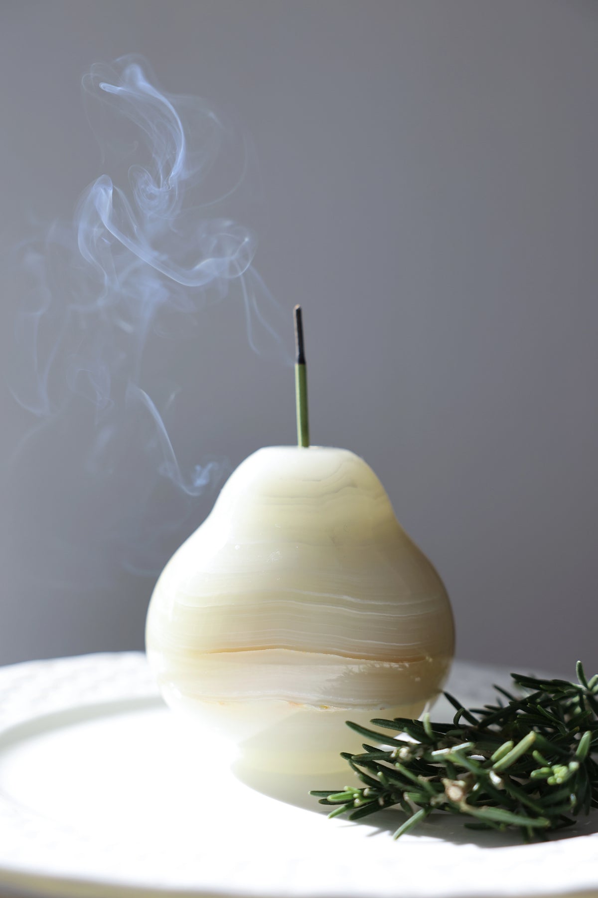 Natural Jade Pear Incense Holder Gift Set - TRLab Shop