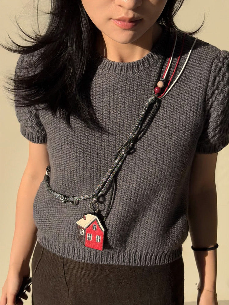 Puppy & Red House Phone Strap - TRLab Shop