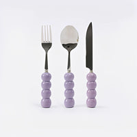 Cream-Textured Stainless Steel Cutlery Set - TRLab Shop