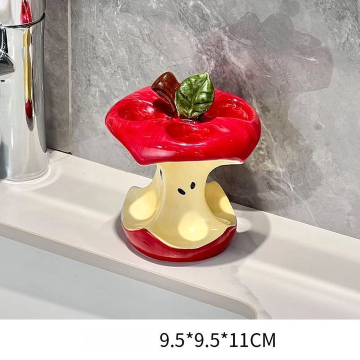 Ceramic Apple Core Toothbrush Holder - TRLab Shop
