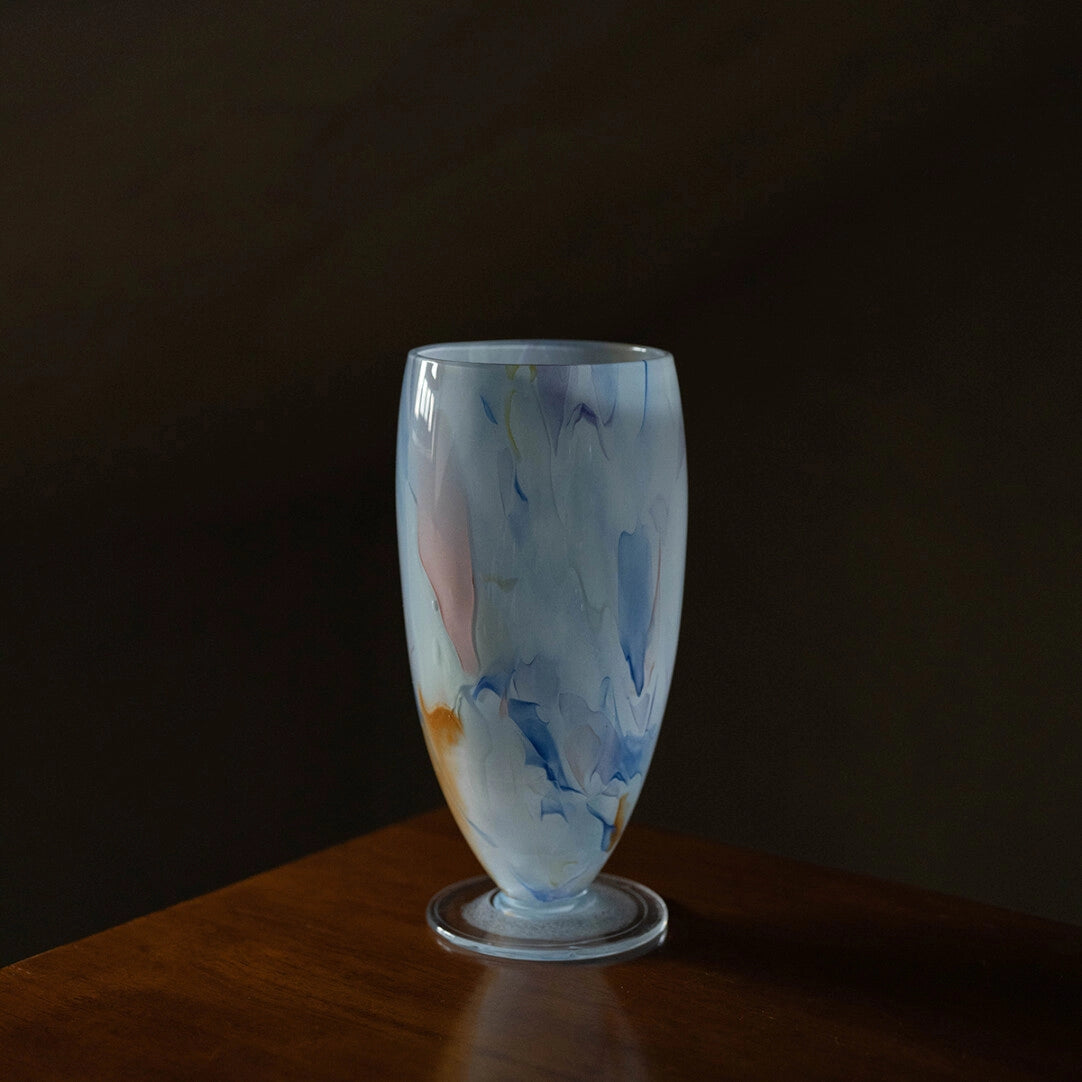 Luminous Fragment Glass Vase by TRLab Shop featuring a unique textured glass surface and luminous finish.