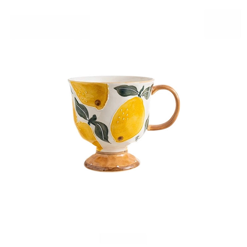 Floral Wildness Embossed Ceramic Cup