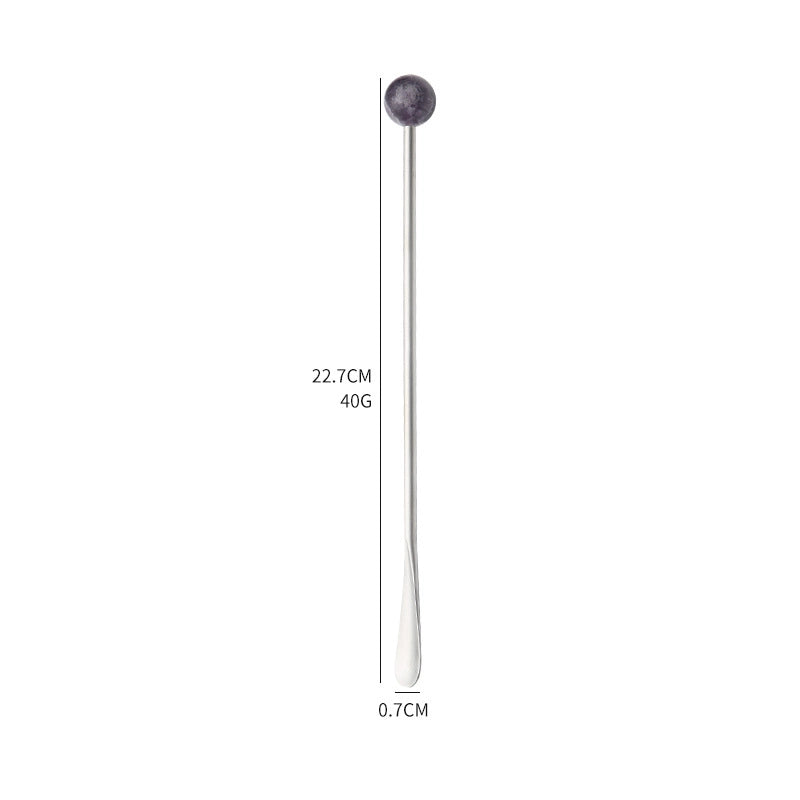 Natural Jade Stirring Spoon & Fruit Fork - TRLab Shop