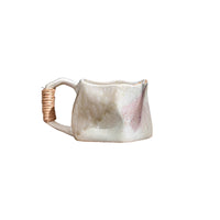 Ceramic mug with rope handle by TRLab Shop, featuring a smooth white finish and sturdy nautical-inspired design.