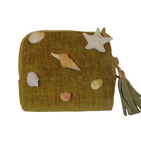 Natural Shell Velour Bag by TRLab Shop with soft velour texture and shell design, featuring a compact and stylish accessory for outings.