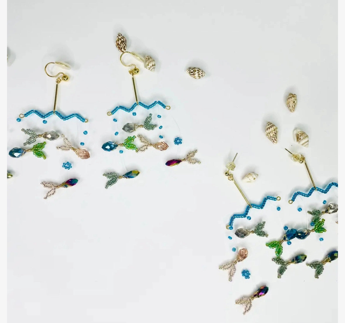 Minimalist-Style Underwater Fish Earrings